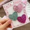 2/3Pcs Cute Children's Style  Fine Sparkling Five-pointed Star Heart Fashion Hair Clip  Sequined Star Broken Hair Clip  Girls' Hair Accessory