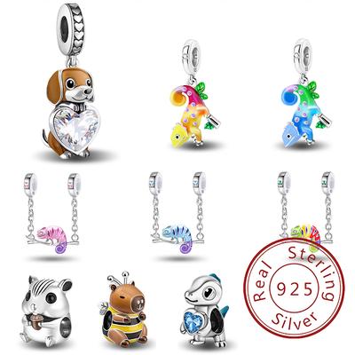 Chien Dachshund Capybara Chiot Série Animale Perle DIY Bracelet Jonc Fabrication Cadeau De Haute Qualité Bijoux Fins