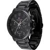 Tommy Hilfiger 1710383 Herrenuhr schwarzes Armband schwarzes Zifferblatt 44mm + Box