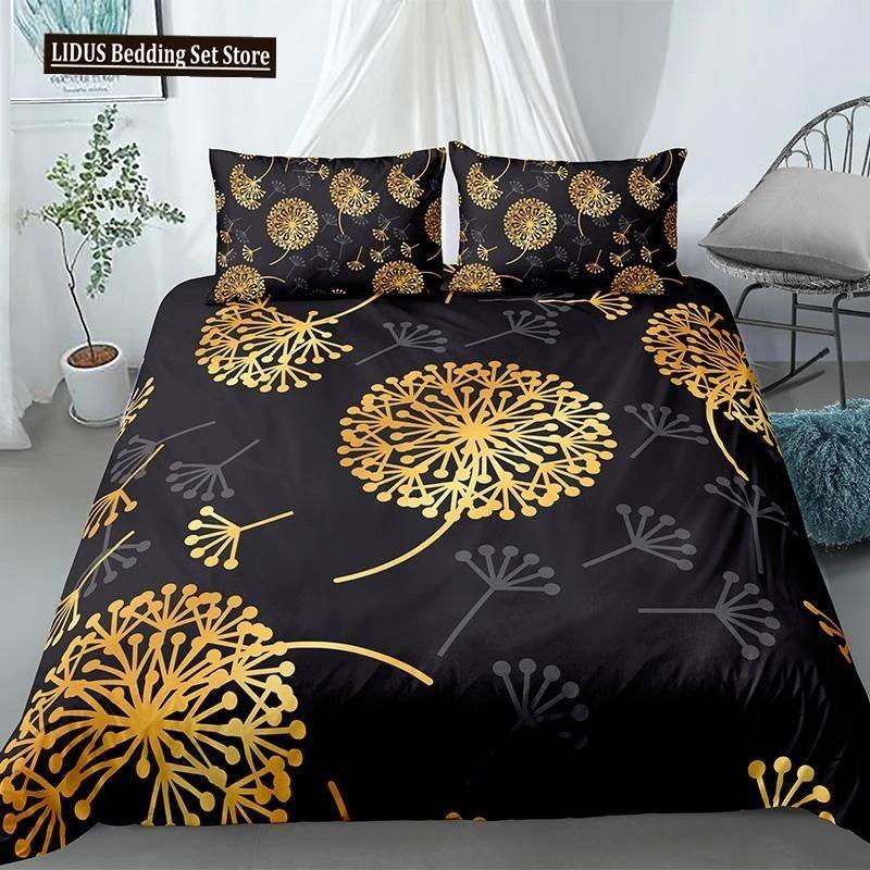 

Одуванчик пододеяльник комплект постельного белья в свежем и естественном стиле с застежкой-молнией растительный принт полиэстер одеяло чехол для детей подростков 70x133cm 2pcs