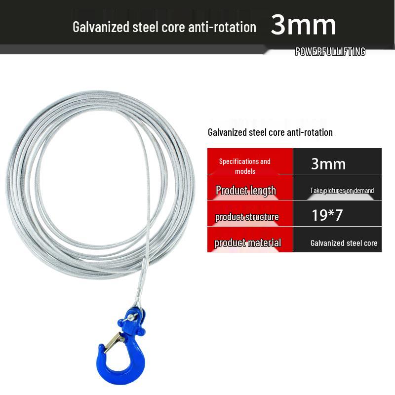 Anti-Rotation Steel Wire Rope with Soft Core for Electric Hoist and Outdoor Crane Use
