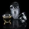 40pcs Disposable Shot Cup 60ml Kung Fu Tea Cup Mini Clear Plastic Tea Cup  Office