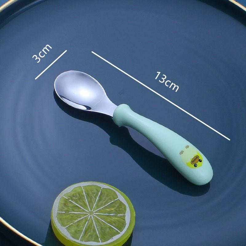 Baby Spoon Fork Gadgets Children Utensil Creative Cartoon Set 304 Stainless Steel Toddler Dinnerware Infant Feeding Portable