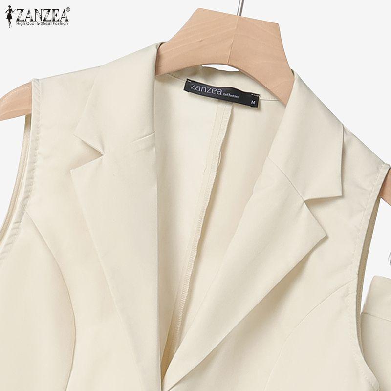 ZANZEA Women Sleeveless Vest Tops and Wide Leg Pants Casual Two Piece Suit Sets