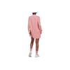 Adidas Originals Trefoil Logo Print V-Neck Long Sleeve Dress Women Dresses Pink IB2050
