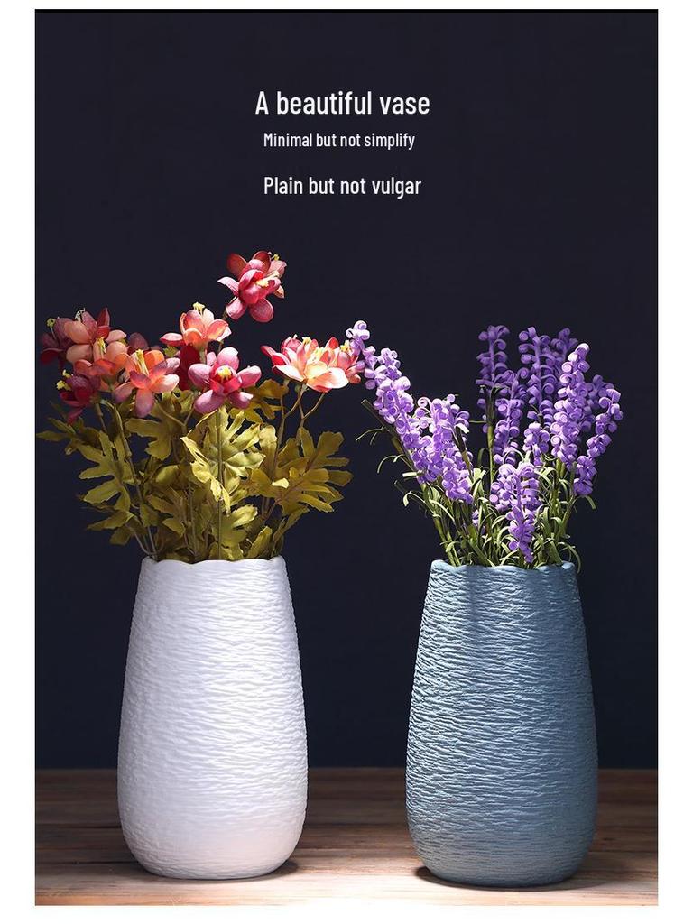 Modern Nordic Ceramic Dried Flower Vase - Minimalist Hydroponic Container for Home Decor