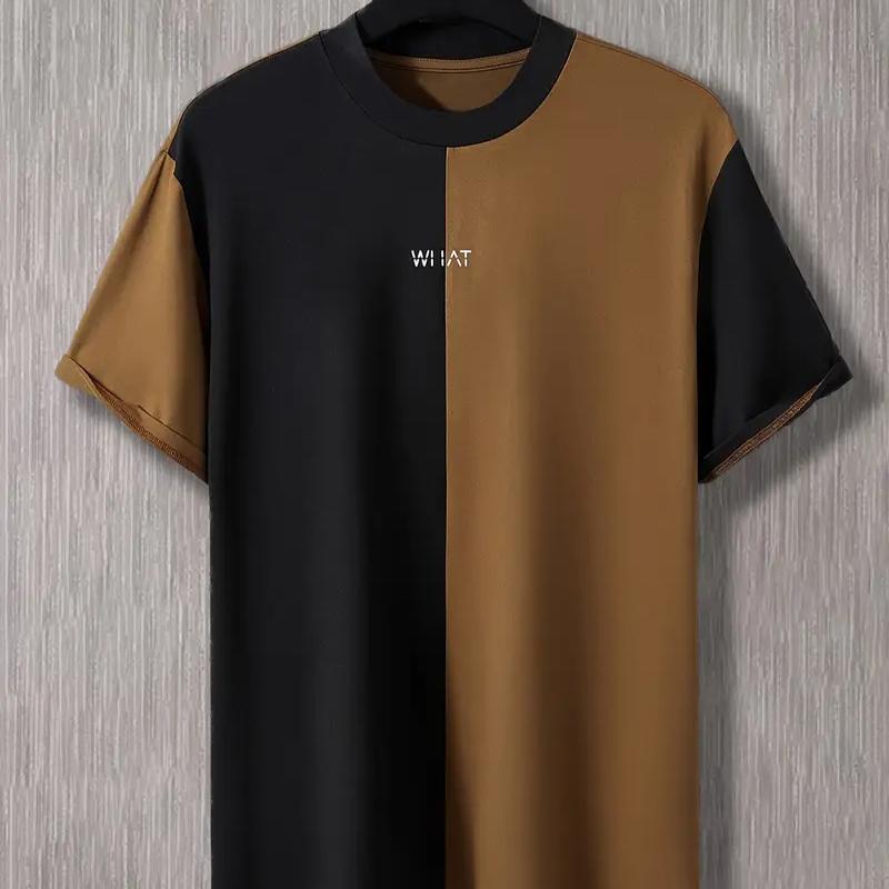 New Summer Men's Fashion T-shirt Personality Montage Printed Men's T-shirt Top