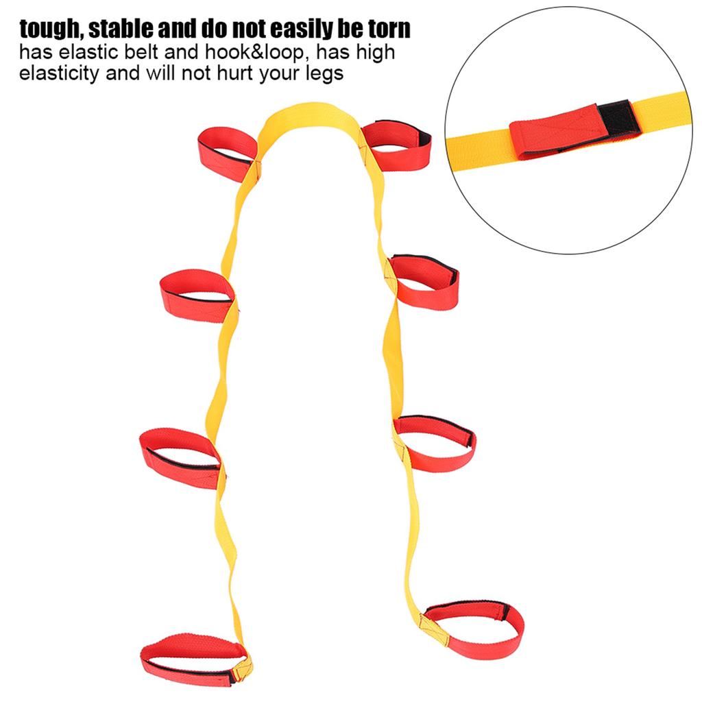 2PCS 3 5 8 Person Fastening Tape Outdoor Team Games Training Props(8 Person)