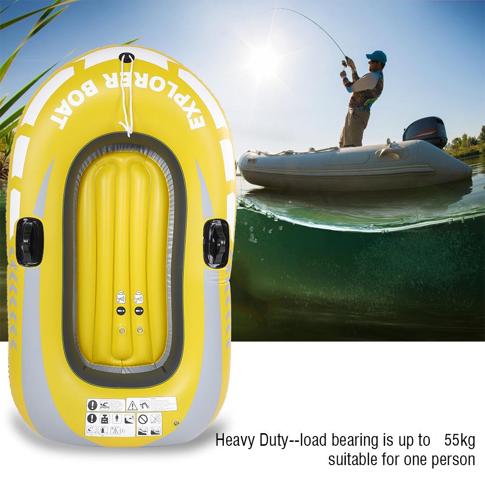 PVC Inflatable Kayak Canoe 1 Person Rowing Air Boat Fishing Drifting Diving