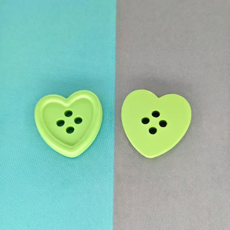 10/20pcs 4-Holes Flatback Buttons Heart Shape Needlework Sewing Button for Clothing DIY Accessories Decorative Craft Supplies