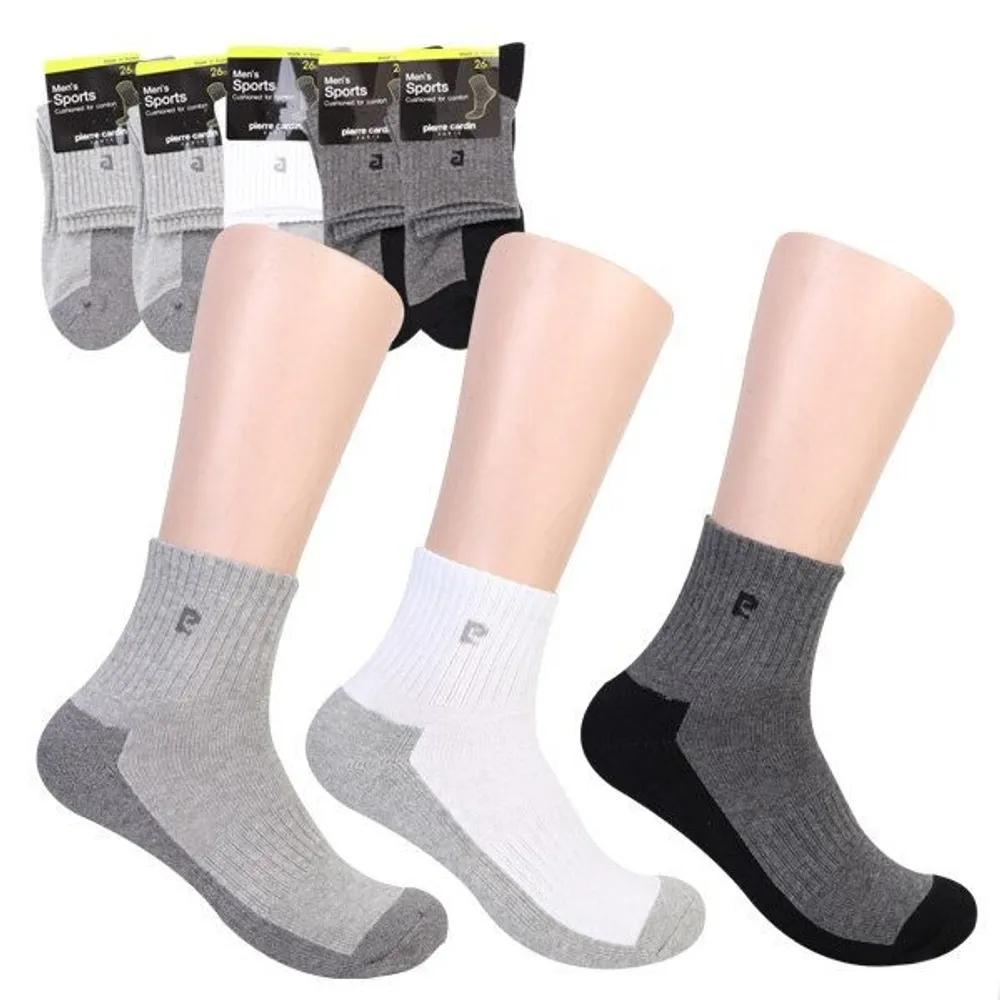 Pierre Cardin Men s Sports Pile Socks Two-Tone Pile Short Ankle Socks (5 Pairs) PC Two-Tone File Short 5-Piece 26cm