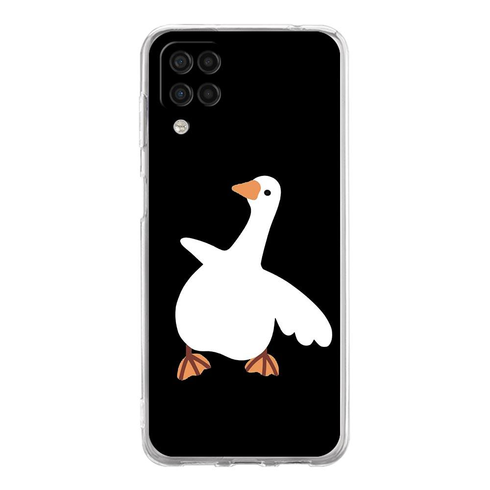 Cartoon Doubt Duck Phone Case For Samsung Galaxy A51 A71 A21S A12 A11 A31 A41 A01 A03S A22 A13 A33 A73 A53 A52 A32 5G A23 Cover