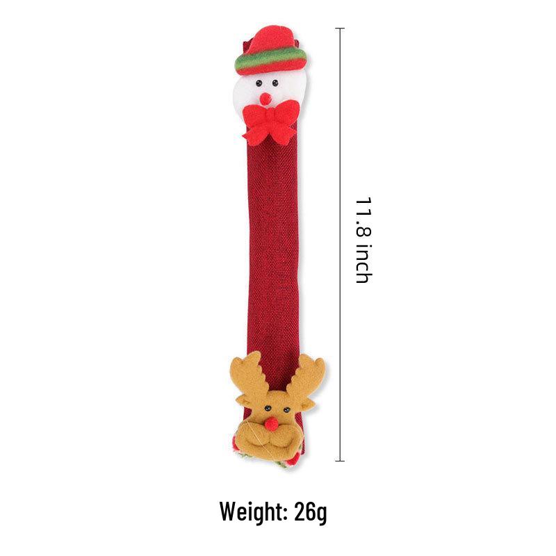 Individual Burlap Handle Covers for Microwave, Fridge, and Oven - Christmas Decor