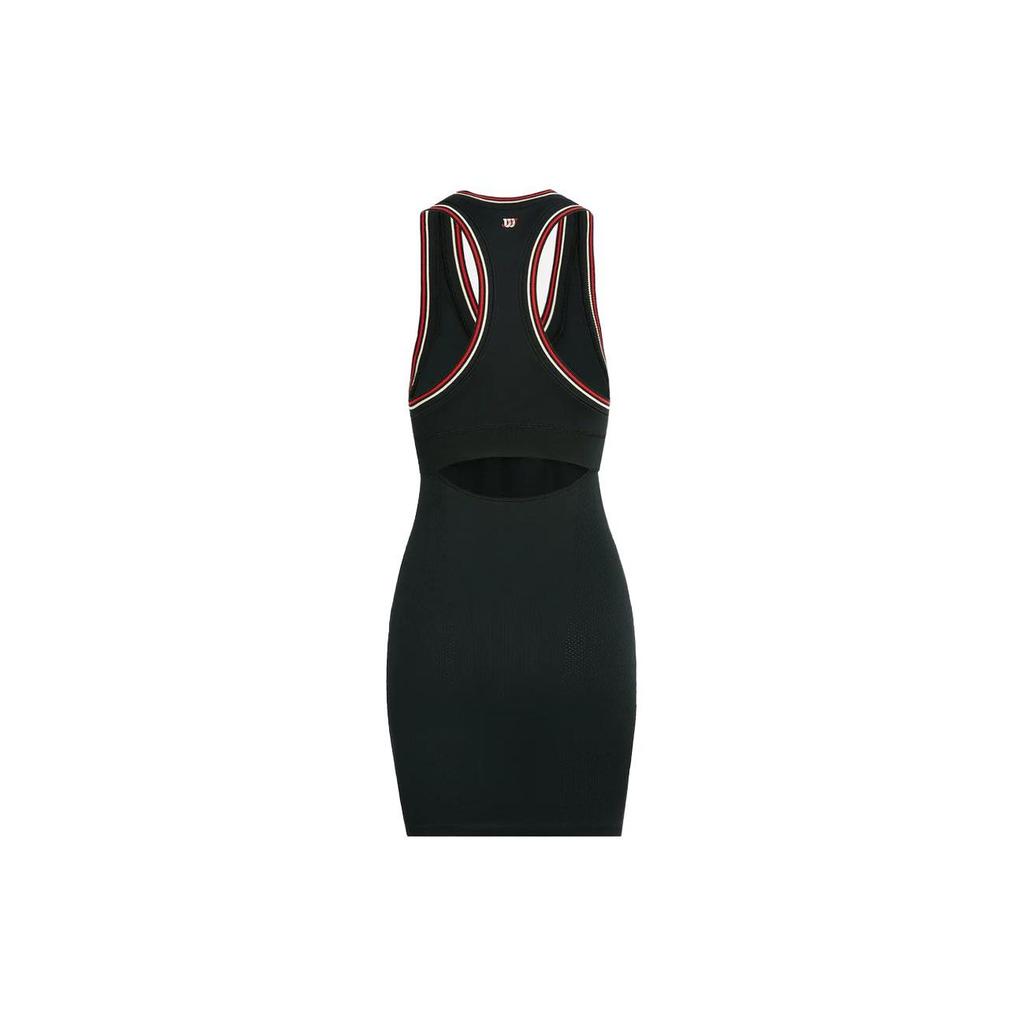 Kith X Wilson Collaboration Brand Logo Print Sleeveless Dress Women Dresses Black W91W314329WBKA