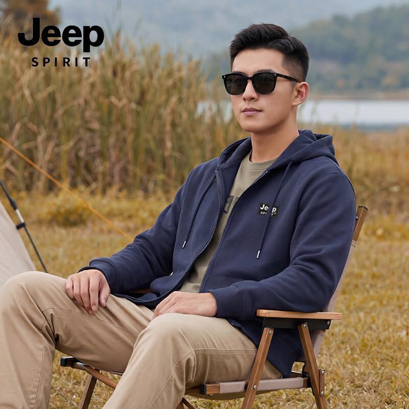 JEEP SPIRIT Men s Anti-Pilling Hooded Sweatshirt XL