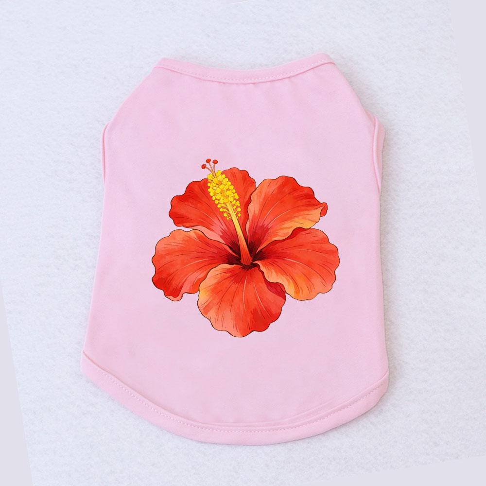 Cat Aummer Vest Hibiscus Pattern Comfortable Material Cats & Dogs Parties Clothes Suitable For Persian ,Siamese cats