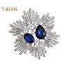 Brooch Flower Shape Unisex Rhinestone Decor Retro Bag Suit Coat Collar Hat Scarf Decoration Clothes Pin Party Prom Bride Wedding Garment Jewelry