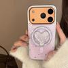 Purple Galaxy case for Apple 17 Pro Max, 15 magnetic stand, iPhone 16 gold-plated premium 14 hard case