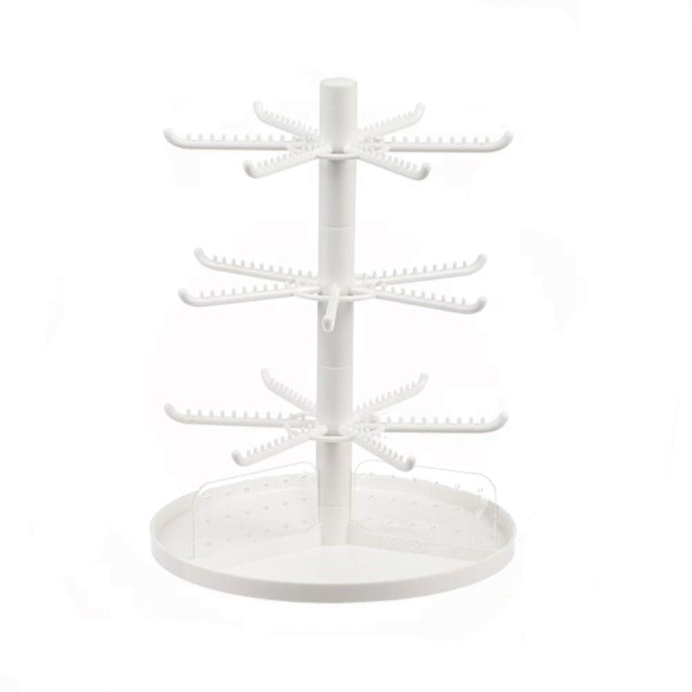 Rings Home Rack Earring Holder Stand Detachable Jewelry Display Rack Rotating Necklace Shelf