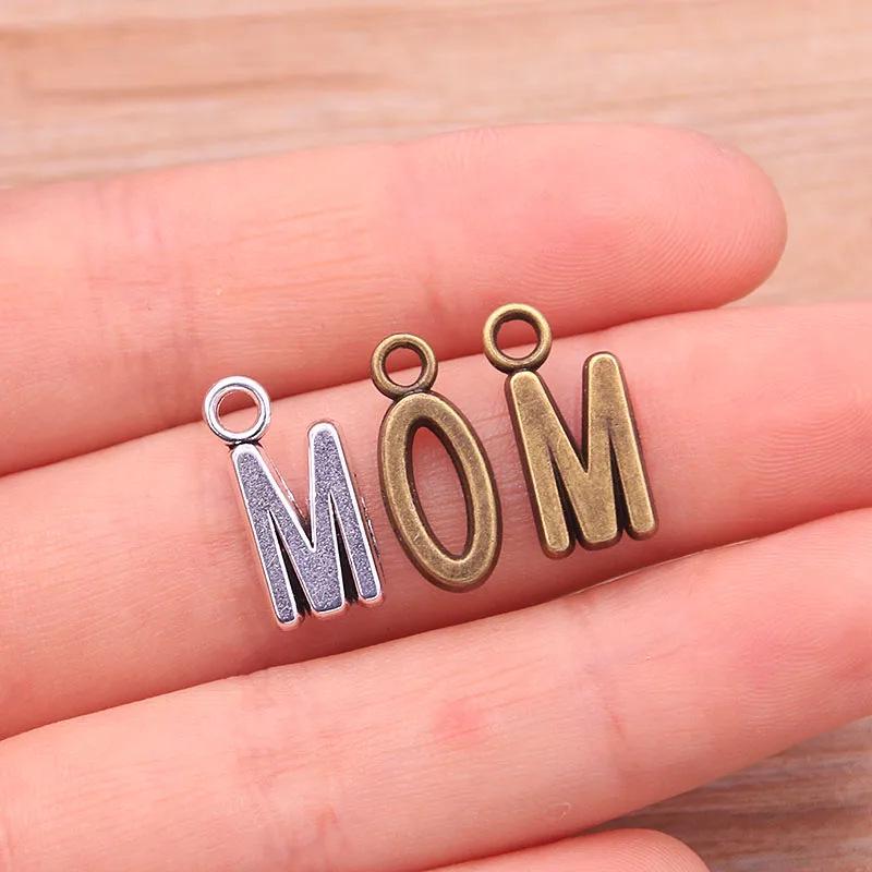 Zinc Alloy Alphabet Charms: 2 Colors, 26 Letter Pendants for Jewelry, Handbag, and Mobile Phone Accessories