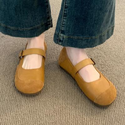 Fashion 2024 Fashion Shoes for Women Buckle Women Flats Spring Autumn Round Toe Solid Solft Sole Casual Comfortable Flats Shallow Shoes