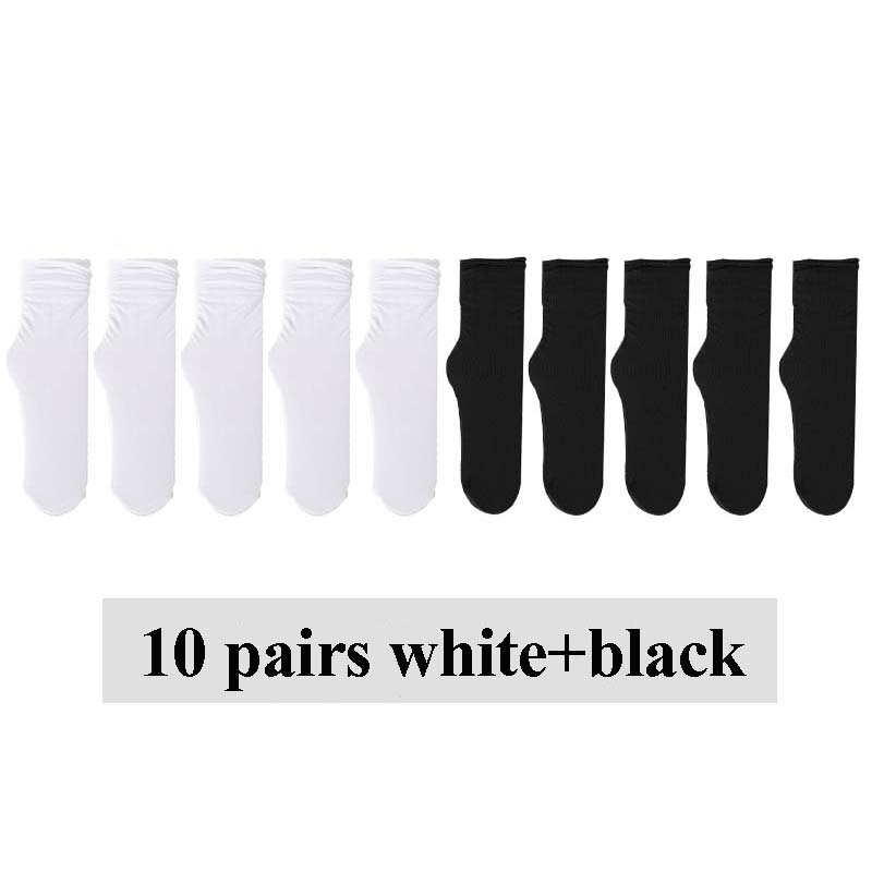 

10 пар женских носков средней длины, ультратонкие прохладные носки, конфетно-сладкие дышащие носки, женские носки One Size