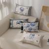 Lumbar Pillow Ocean Series Button Replaceable Pillow Cover 1 Pillow Cover + 4 Replaceable Cloth Pieces