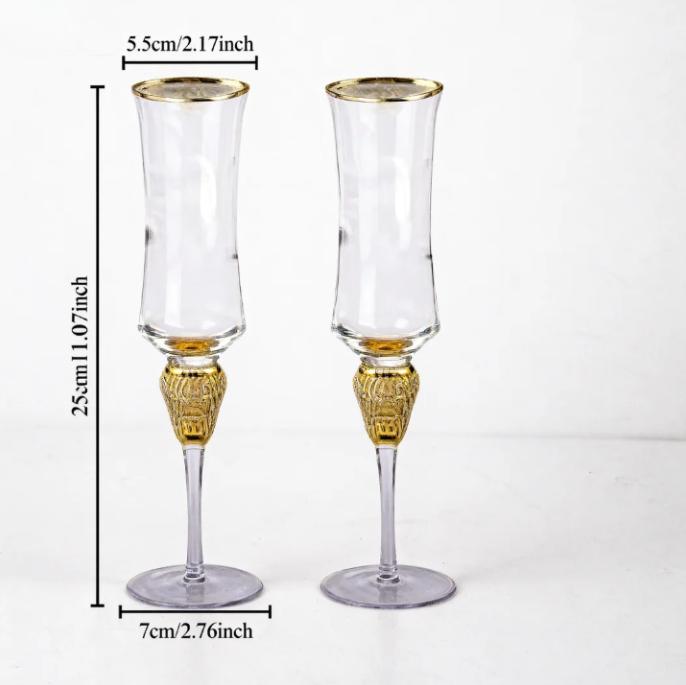 2pcs Light Luxury High-end Crystal Cup Red Wine Glass Set Tall Glass Party Wine Glass Glasses DrinkingGlasses for ChampagneFlute
