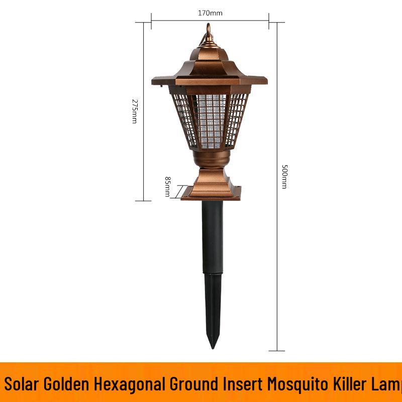 Outdoor Solar-Powered Mosquito Killer Lamp with Waterproof Electric Shock Repellent and Balcony Lighting