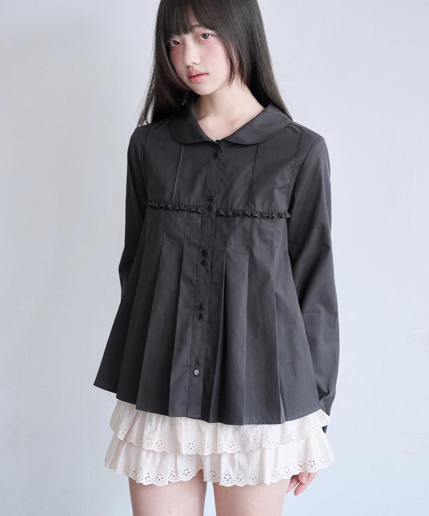 REISE MIYA Karin Ribbon Blouse [Charcoal]