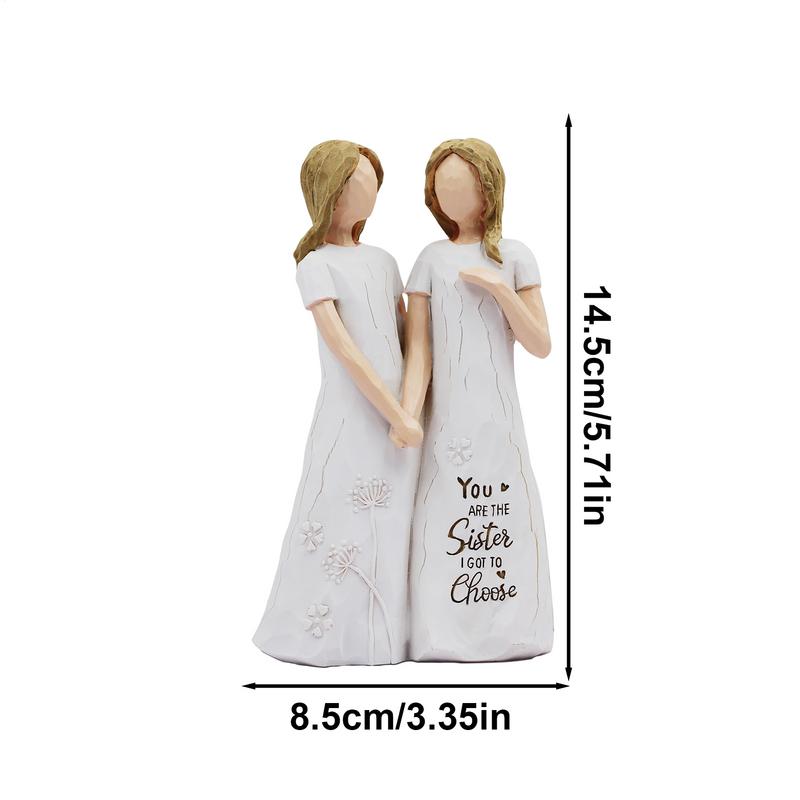 Sisterhood Good Sister Theme Best Friends Statue Sculpture Figure Ornaments Home Decor Anniversary Wedding Keepsake Gift