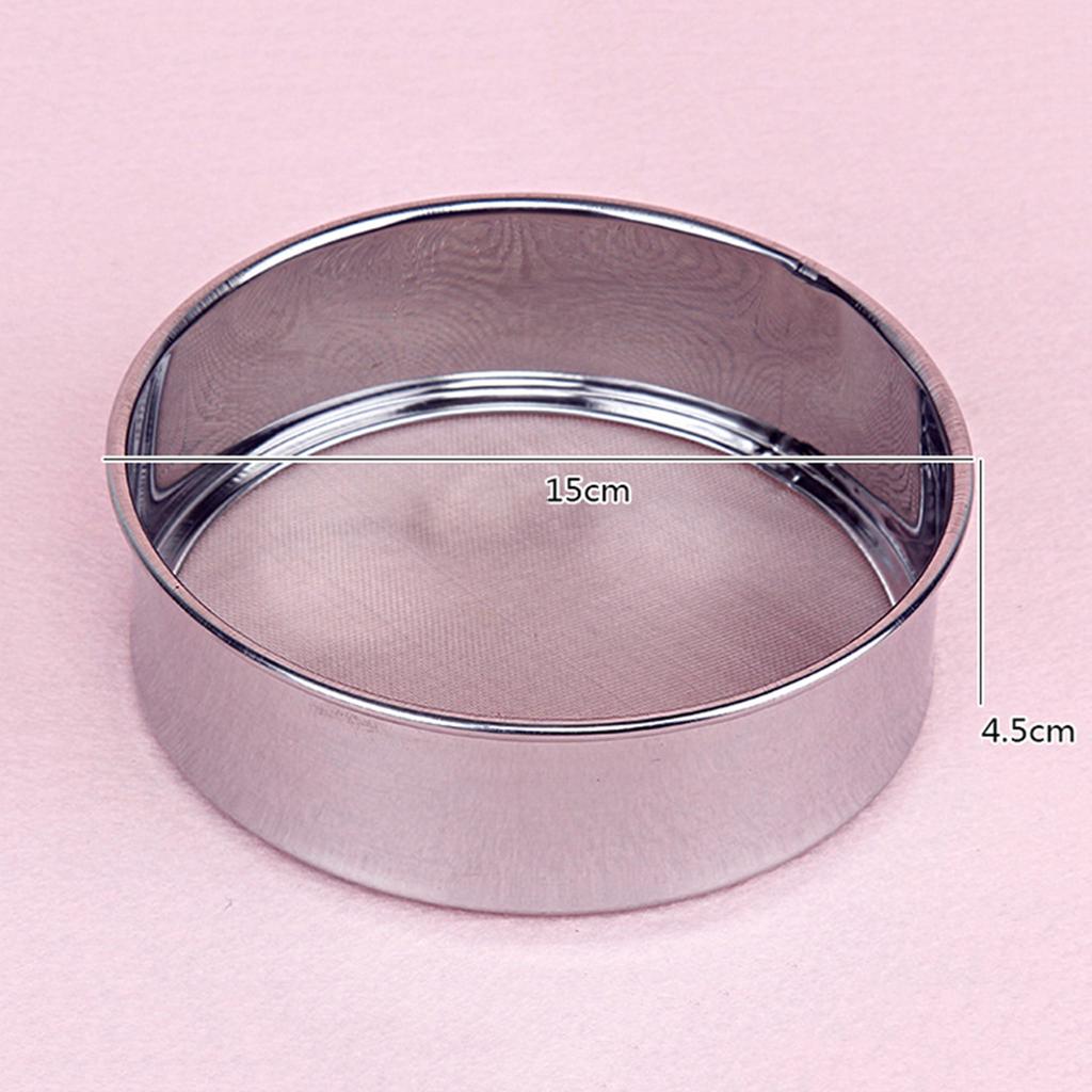 Familj DIY Bakform / Kakform Ultrafin rostfritt stål mjöl Sifter 15CM-40Mesh