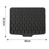 Küchenabtropfmatte,Silikon Abtropfmatte mit geneigten Wasserableitungsmatten 40*32,5cm Grau/schwarz/beige Geschirrzubehör