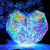 Love Heart Night Light Prismatic Iridescent 3D Heart Shape LED Light Bedroom Atmosphere Lamp Gifts for Lovers Friends