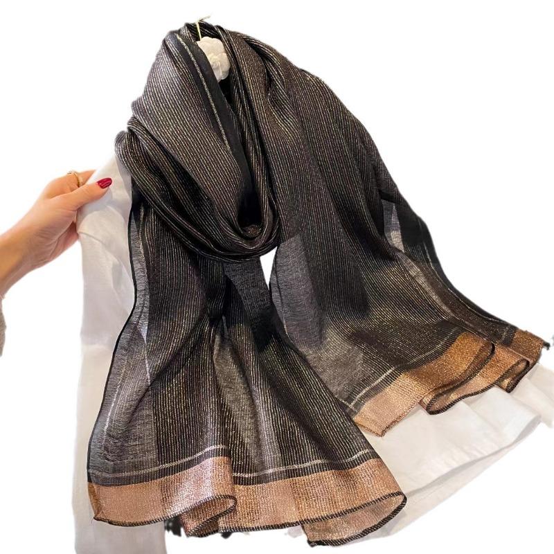 Women S Long Imitation Silk Scarf Warm Fashion Shawl For Autumn Winter