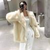 New imitation fur coat autumn and winter large lapel thickened fox fur coat medium and long environmentally friendly fur coat