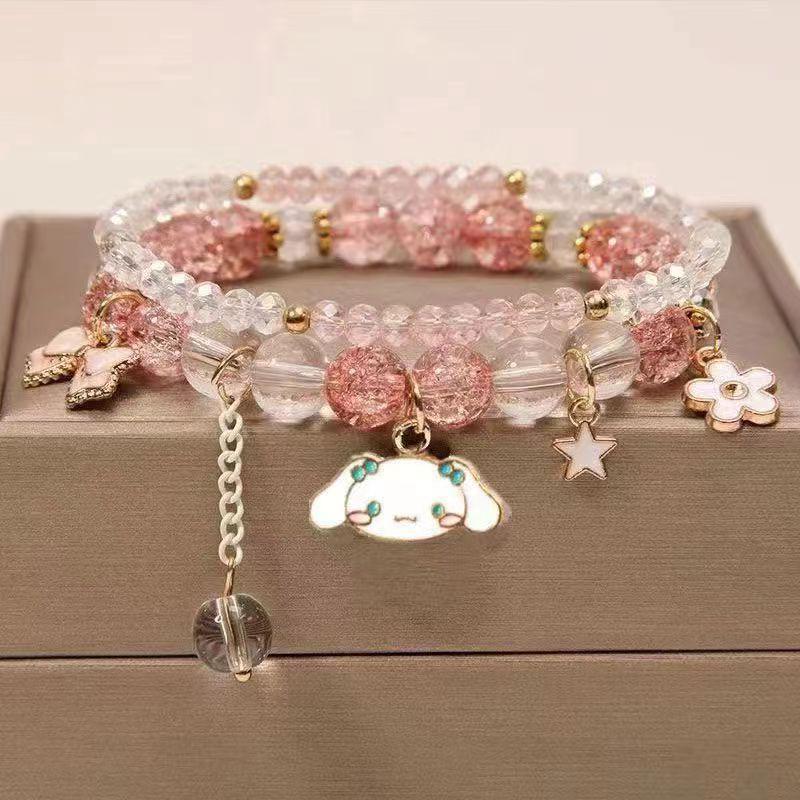 Cinnamoroll Princess Crystal Beaded Bracelet for Girls