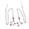 Exquisite Purple Gold Russian Shining Star Earrings Women'S Simple Temperament Korean Version Rose Gold Plated Earrings Jewelry