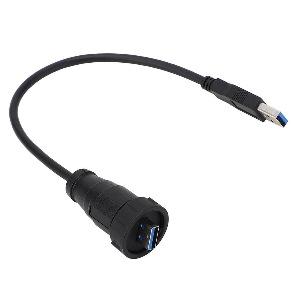 USB3.0 Water Proof Connector 0.3meter Length Snap On Type Straight Plug USB Male Panel Mount