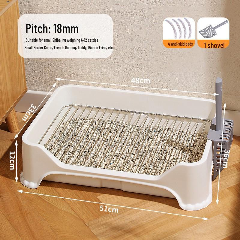 Splash-Proof High-Sided Dog Toilet for Teddy and Poodle - Easy To Clean Pet Loo