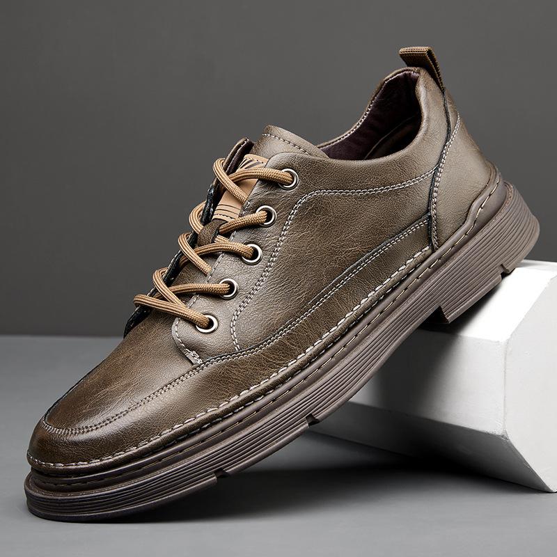 

Popular men s leather shoes leather casual men s shoes trendy fashion retro student board shoes Xiaohongshu Internet celebrity live broadcast 44