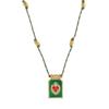Love Heart Tarot Pendant Necklace Copper Chain With Colorful Ropes For Women Fashion Summer