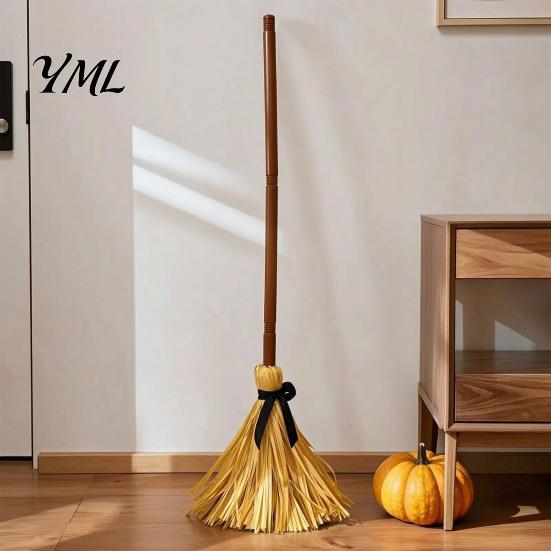 Strašidelný Strašidelný Dům Rekvizity Halloween Zvuková Koště, Pohyblivá Čarodějnická Koště Rekvizita s Efekty, Automatická Kouzelná Hračka na Párty, Doplněk ke Kostýmu Cosplay
