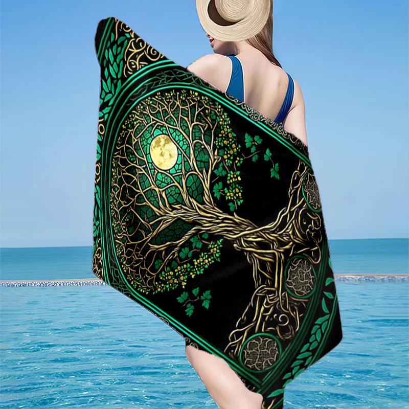 Tree Of Life Connection Beach Towel, Super Soft Microfiber, Gift for Her/Him, Birthday, for Pool, Beach, Travel, Home Decor Fan gifts