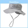 Baby Mädchen Kinder Sonnenhut mit einfarbigem lächelndem Gesicht Stickerei Design für Sommer Outdoor Schutz