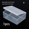 10Pcs Earrings Jewelry Plastic Organizer Box Rectangle Storage Case Packaging Box Mini Boxes Container Dustproof