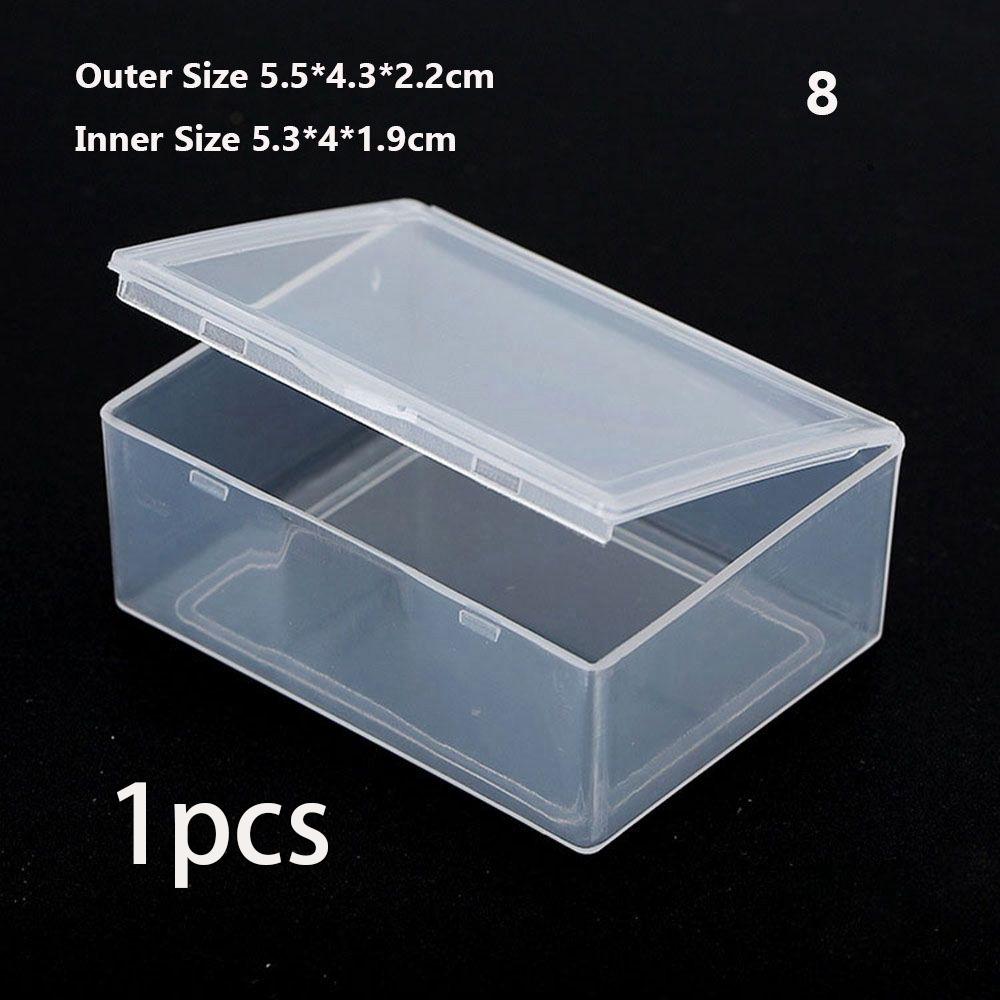 10Pcs Earrings Jewelry Plastic Organizer Box Rectangle Storage Case Packaging Box Mini Boxes Container Dustproof