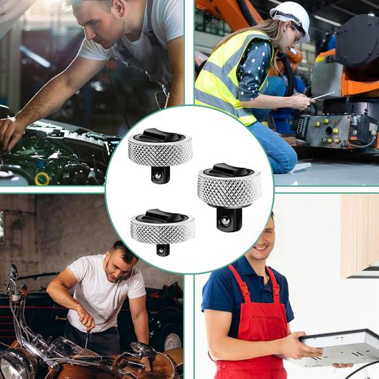 3Pcs Mini Ratchet Handle Durable Construction Wrench Set with Knurled Widely Used Compact Portable