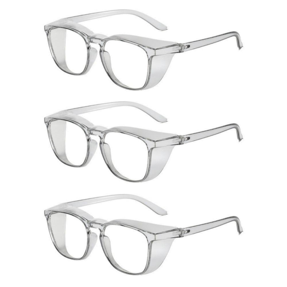 3PCS Safety Goggles Eye Protection Anti-fog Wind Dust Sand Glasses Pollen-proof Anti Blue Light Eyewear