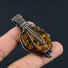 Baltic Amber Pendant, 999 Copper Wire Wrapped Gemstone Jewelry, Handmade Pendant For Mother Day